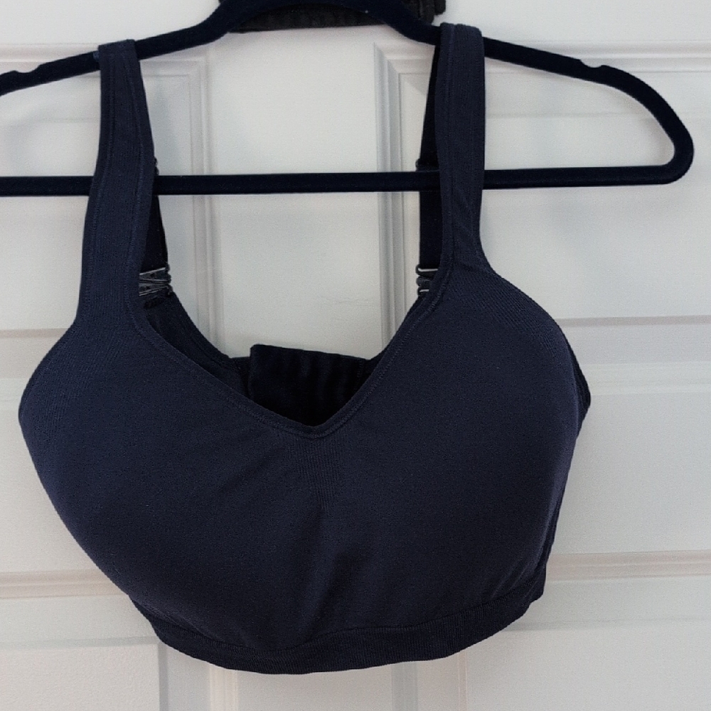 Lands' End Navy High-Support Sports Bra